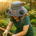 Custom Solar Fan Hat – My Personal Oasis – Personalized Gardening Gift Printing Joy