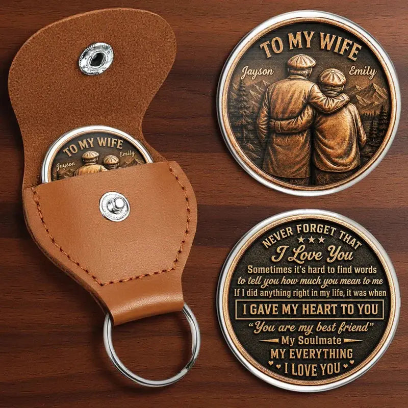 Custom Pocket Hug - Personalized Anniversary Wedding Gifts For Husband And Wife, Him And Her - Holding Onto Forever With You Printing Joy