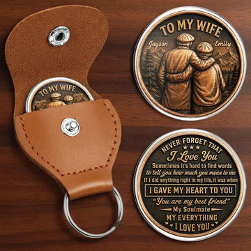 Custom Pocket Hug - Personalized Anniversary Wedding Gifts For Husband And Wife, Him And Her - Holding Onto Forever With You Printing Joy