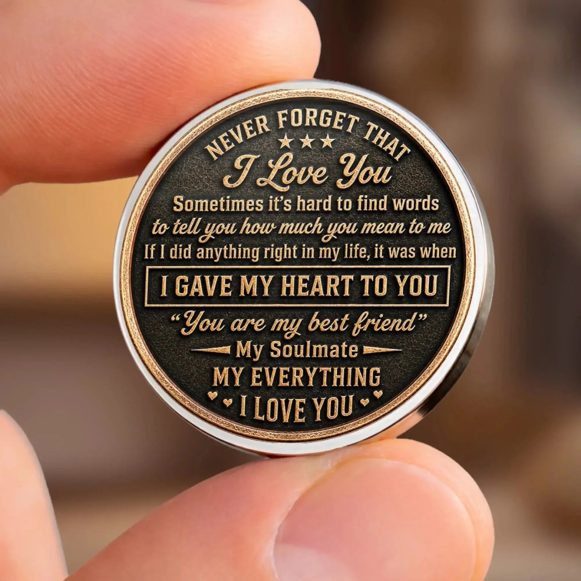 Custom Pocket Hug - Personalized Anniversary Wedding Gifts For Husband And Wife, Him And Her - Holding Onto Forever With You Printing Joy