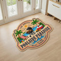 Custom Poolside Shaped Doormat - Personalized Summer Vacation And Travel Gifts For Mom, Dad, Brother, Sister - Life By The Pool Printing Joy