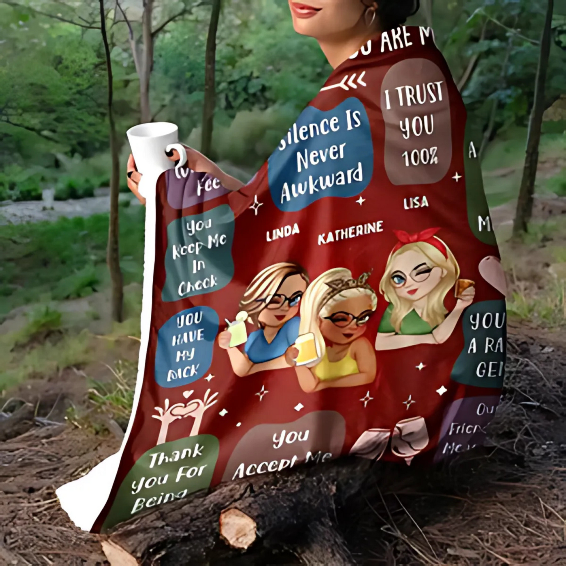 Personalized ‘10 Reasons Why You Are My Bestie’ Fleece & Sherpa Blanket – Custom Friendship Gift - Printingjoy