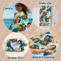 Personalized Custom Beach Towel – Family Summer Vacation Gift for Pet Owners, Pet Lovers, and Birthday Pool Party - Printingjoy