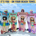 Sunshine Is The Best Accessory - Bestie Personalized Custom Beach Towel - Summer Vacation Gift, Birthday Pool Party Gift For Best Friends, BFF, Sisters - Printingjoy