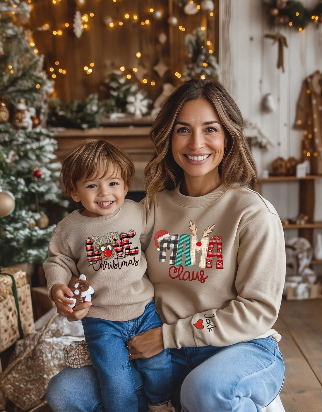 Custom Christmas Gigi Claus Sweatshirt , 2025 Christmas Nana Sweatshirt, Custom Grandma Claus Christmas Sweatshirt Printing Joy