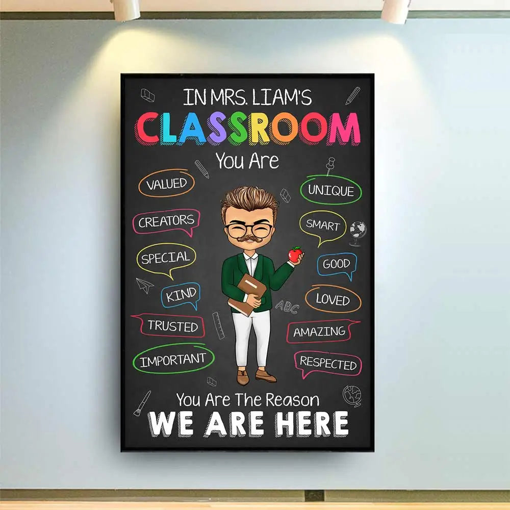 Personalized Classroom Poster - “In This Classroom You Are...” Custom Teacher Wall Art - Printingjoy