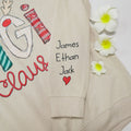 Custom Christmas Gigi Claus Sweatshirt , 2025 Christmas Nana Sweatshirt, Custom Grandma Claus Christmas Sweatshirt Printing Joy