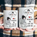 F()Ck Valentine's Day, I Love You Every Day Cute Cartoon - Personalized Mug Printing Joy