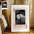 King And Queen Custom Couples Photo How Luck We Are - Personalized Photo Poster Printing Joy