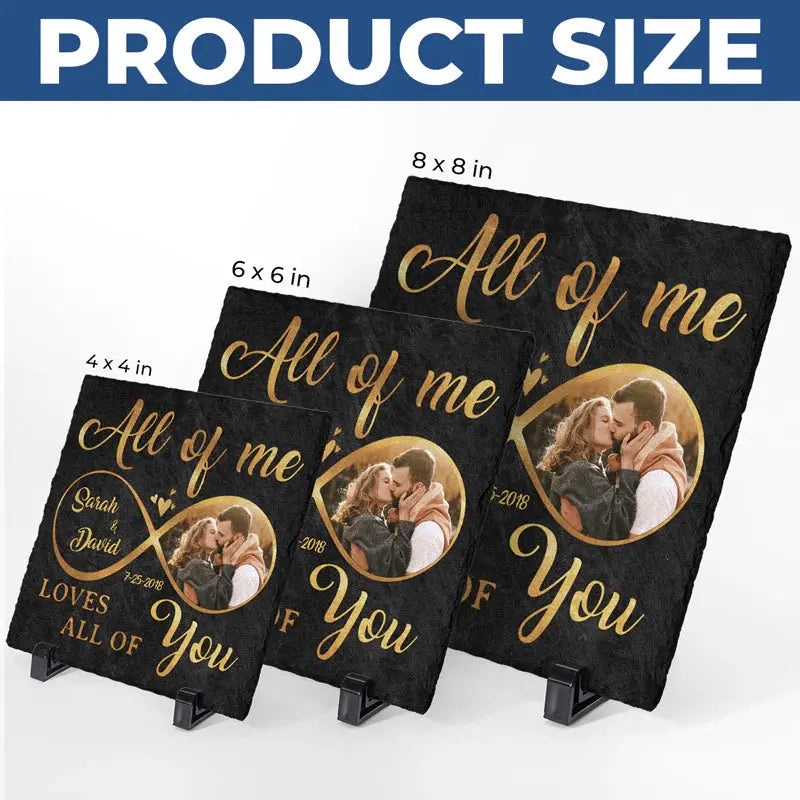 Custom Photo Square Stone Plaque with Stand – Personalized Anniversary Gifts for Couples, Husband, Wife, Him & Her – “You Stole My Heart” Keepsake Printingjoy