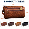 Man Stuff Personalized Leather Toiletry Bag – Custom Engraved Travel Bag for Men Printing Joy