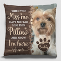 Custom Photo Four Paws, One Heart - Memorial Personalized Custom Pillow - Sympathy Gift For Pet Owners, Pet Lovers.