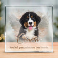 Pets Teach Us The Purest Kind Of Love - Memorial Personalized Custom Square Shaped Acrylic Plaque - Sympathy Gift, Gift For Pet Owners, Pet Lovers Printingjoy